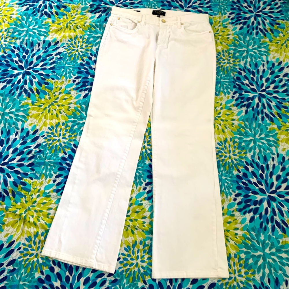 Women’s White boot cut jeans